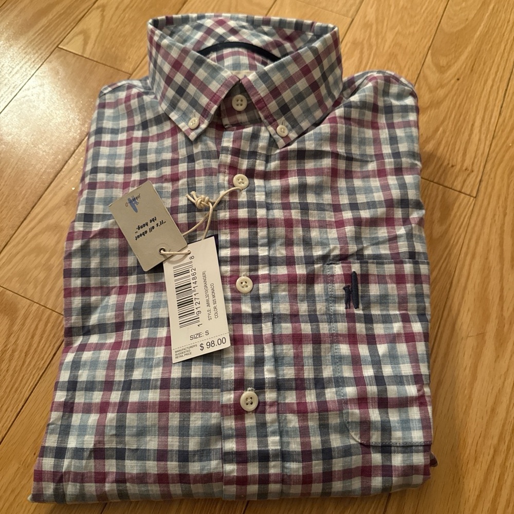 Men's Plaid Shirt - Blue and purple